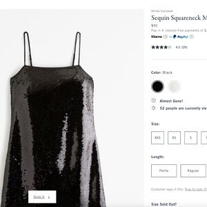 Abercrombie & Fitch Sequence Black Mini Dress